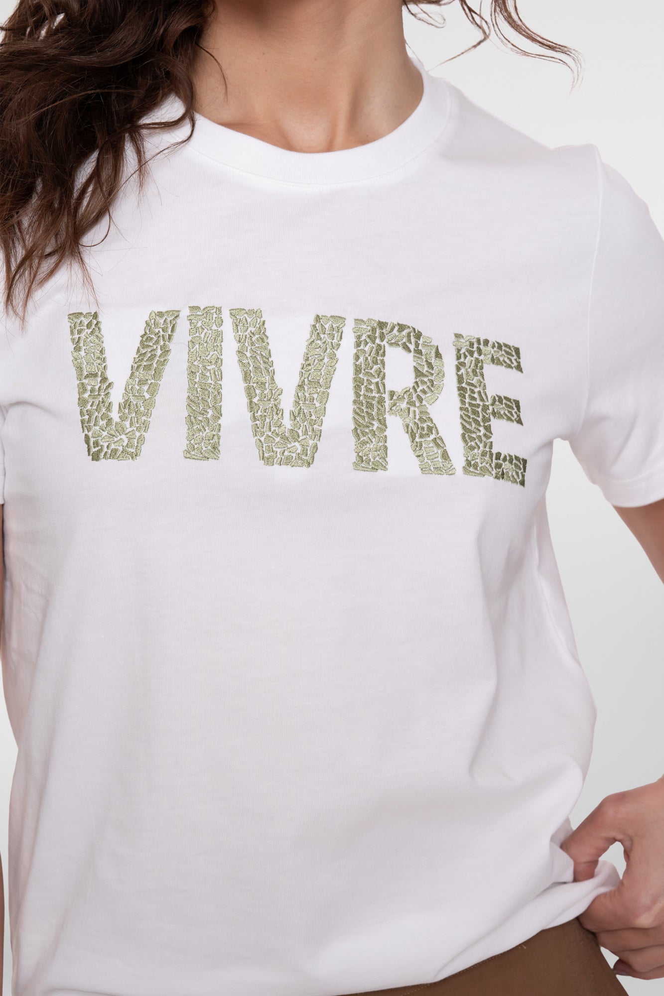 Geisha T-shirt 'Vivre' met korte mouwen