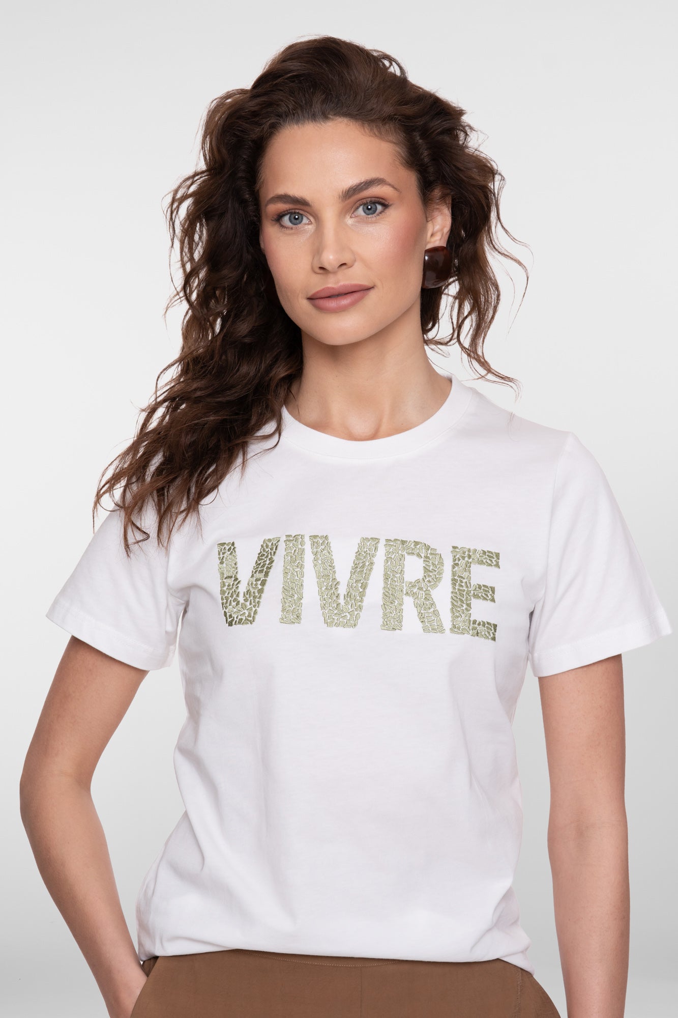 Geisha T-shirt 'Vivre' met korte mouwen