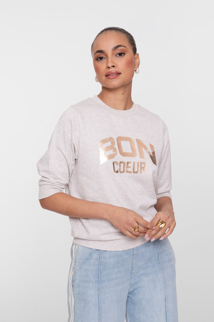 Geisha sweater  'Bon Coeur' met korte mouwen