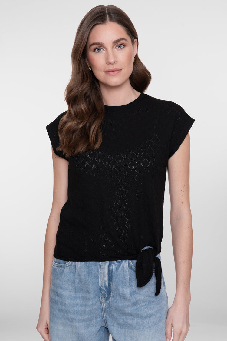 Geisha T-shirt met strikdetail