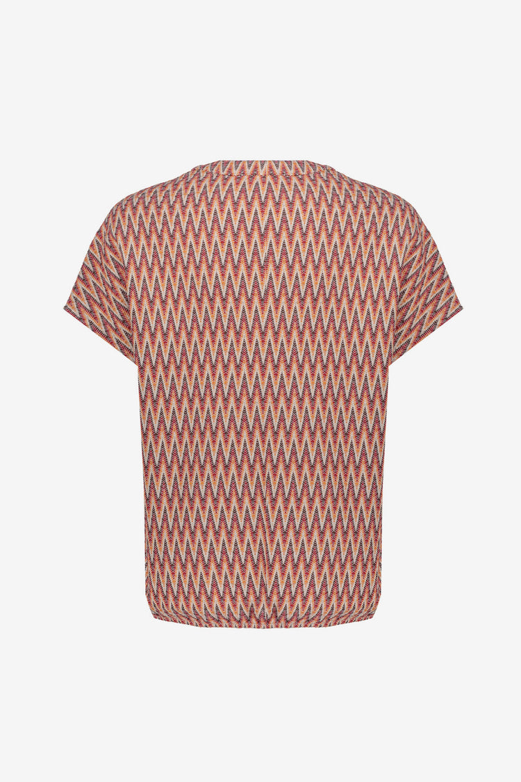 Geisha top met aztek print
