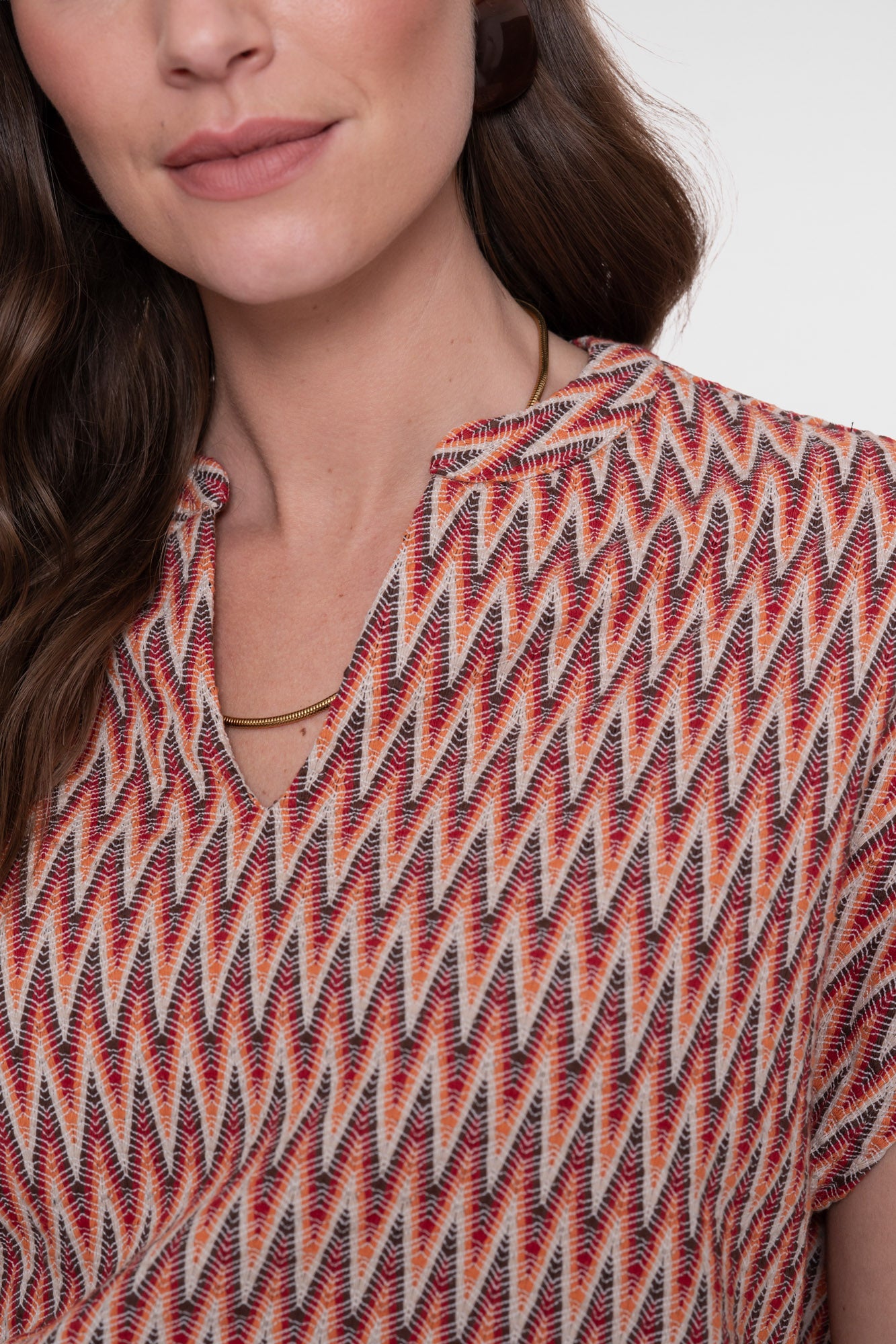 Geisha top met aztek print