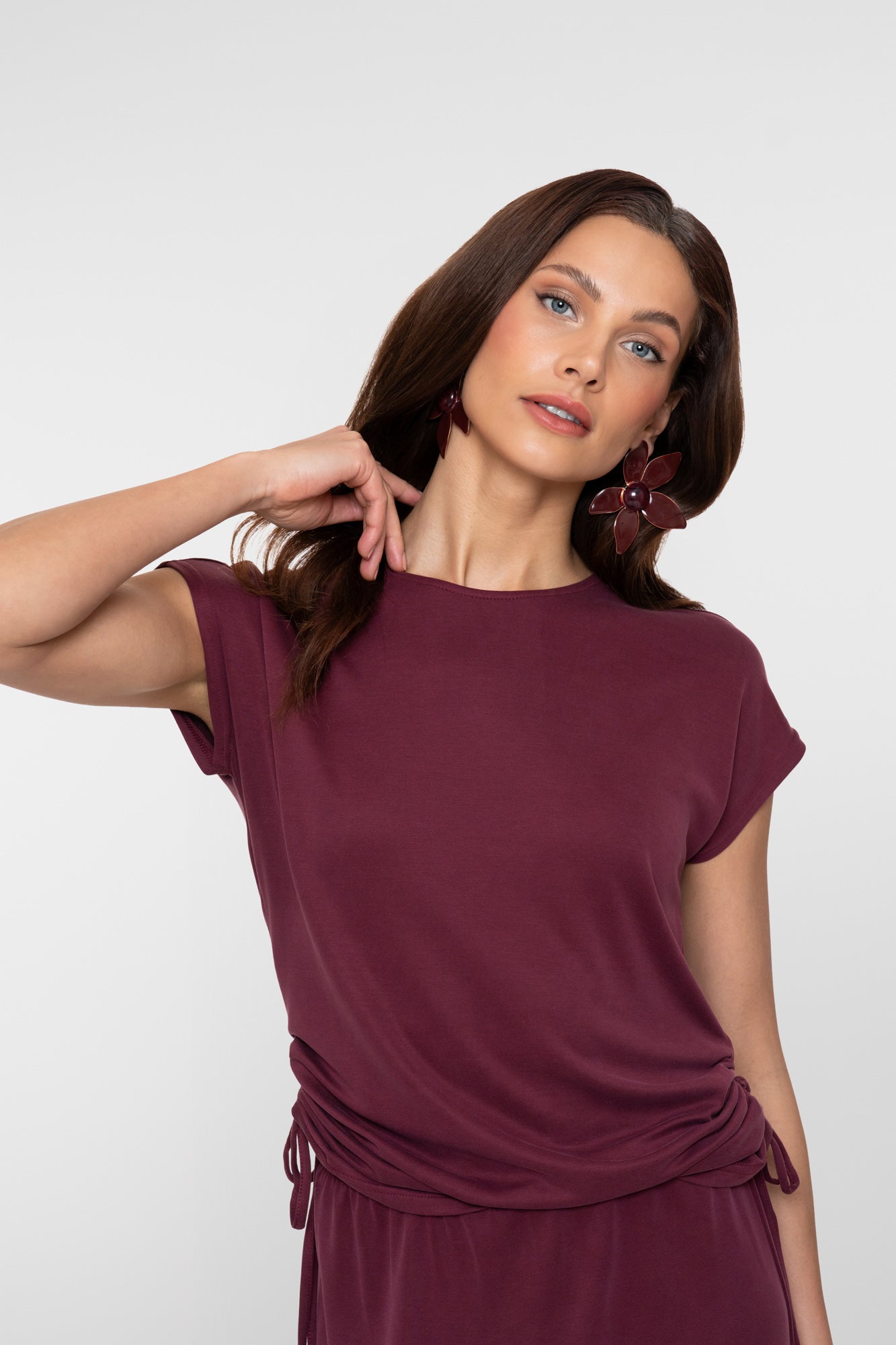 Geisha top jerseykwaliteit met drawstrings