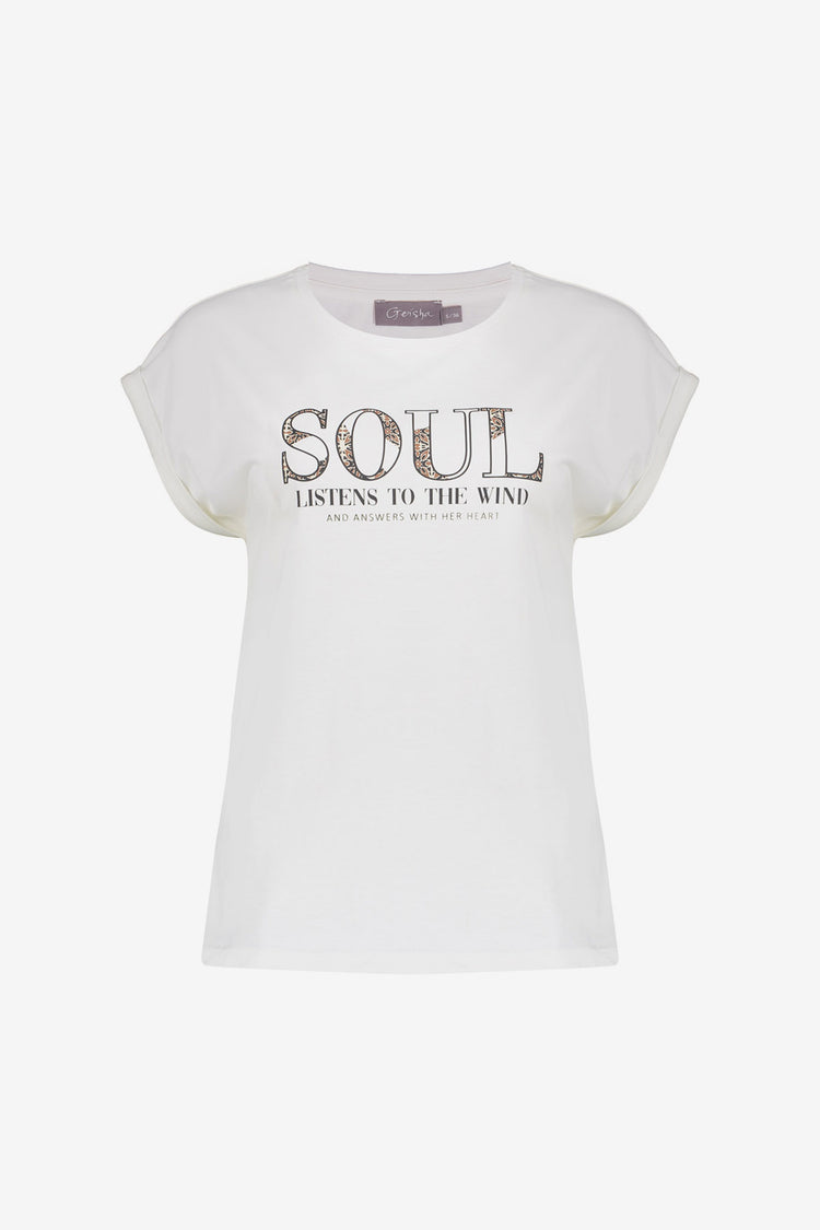 Geisha T-shirt 'Soul' met korte mouwen