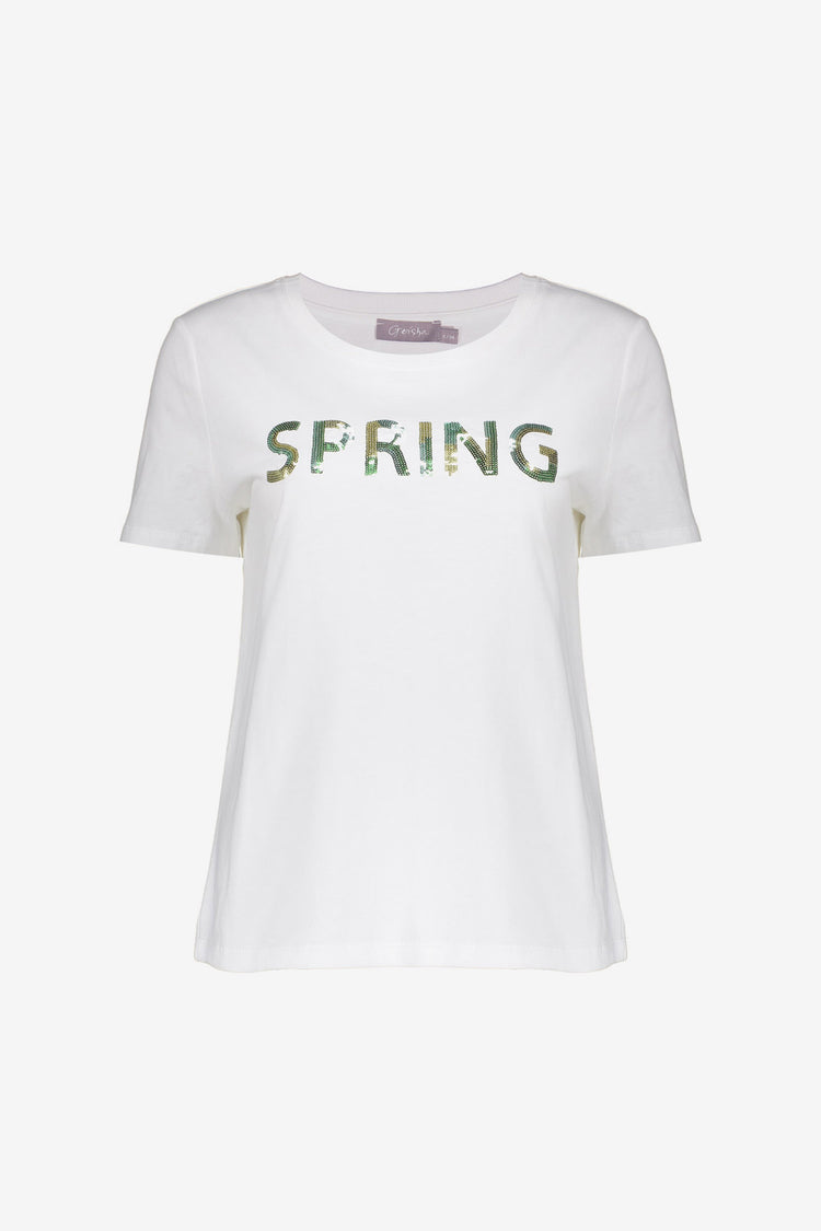 Geisha T-shirt 'spring' met sequin