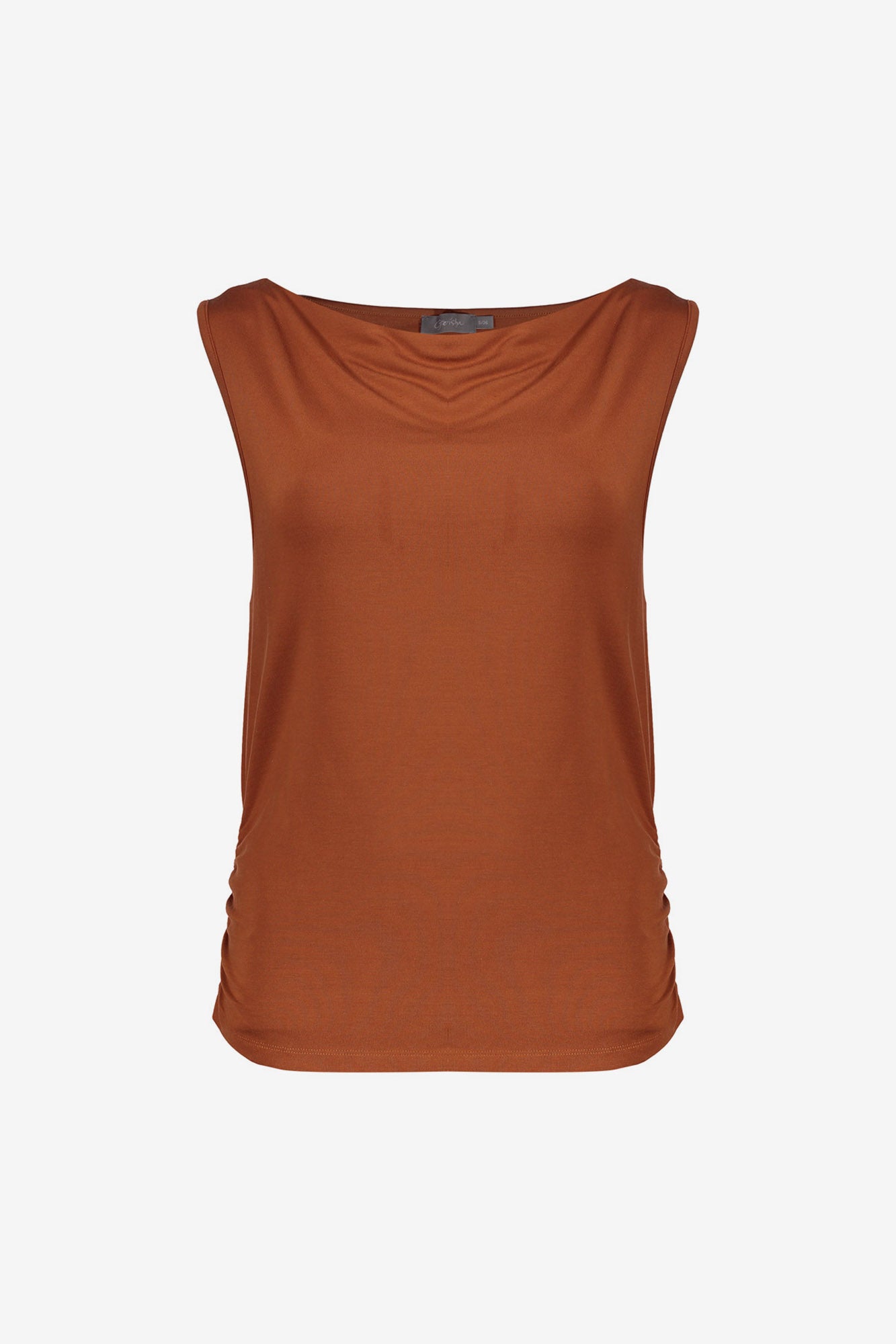 Geisha top met watervalhals en elegante drapering