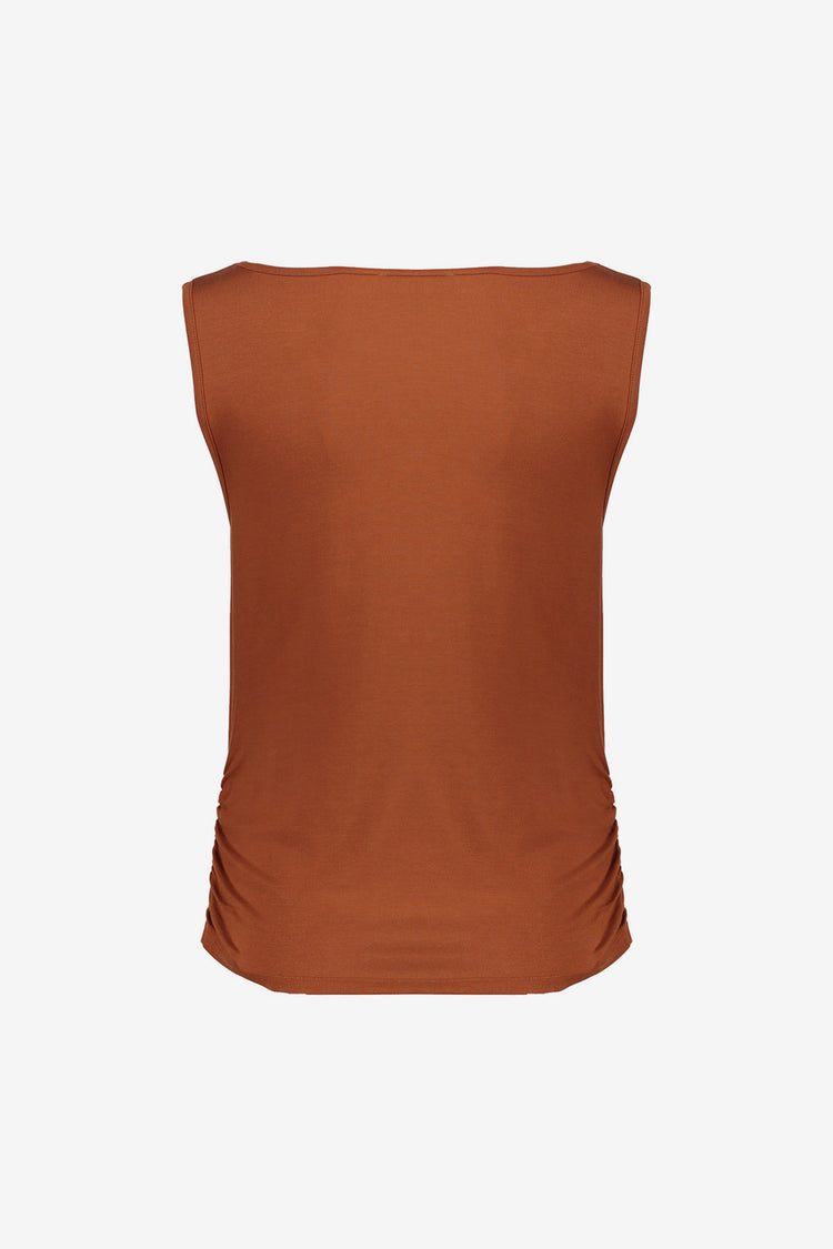 Geisha top met watervalhals en elegante drapering