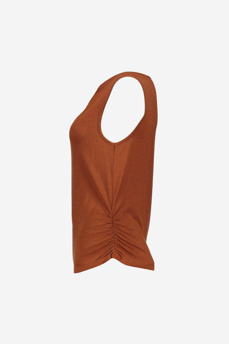 Geisha top met watervalhals en elegante drapering