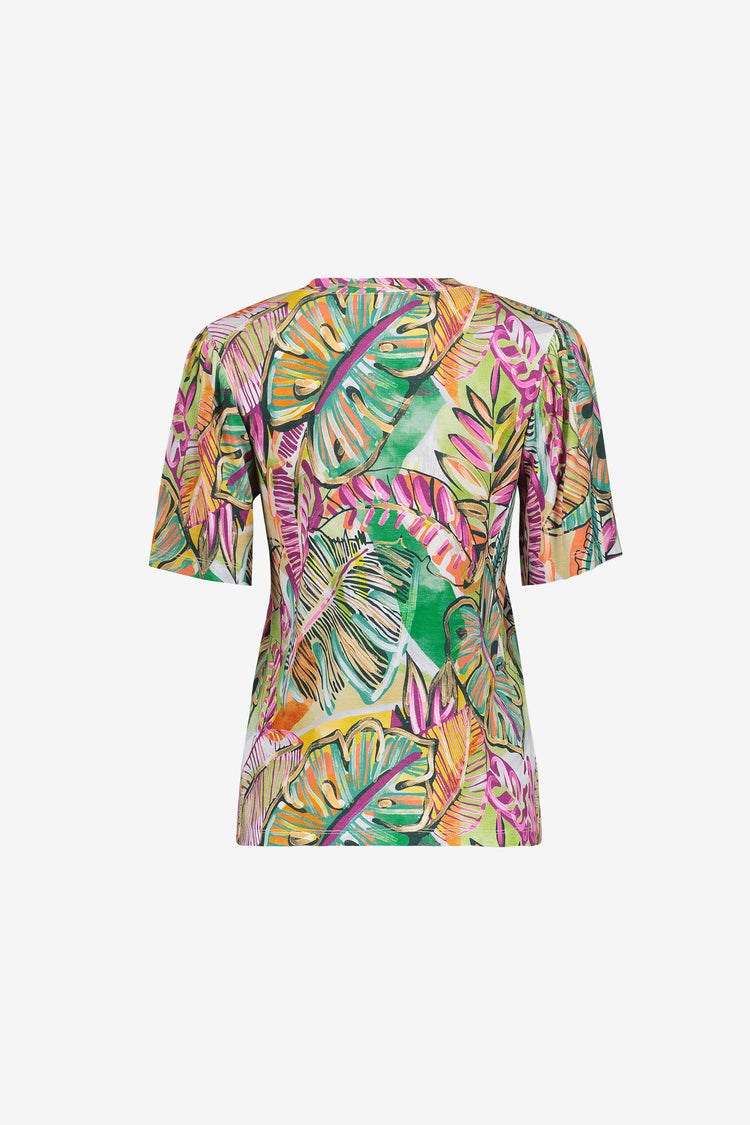 Geisha T-shirt met grafische print en tricot kwaliteit