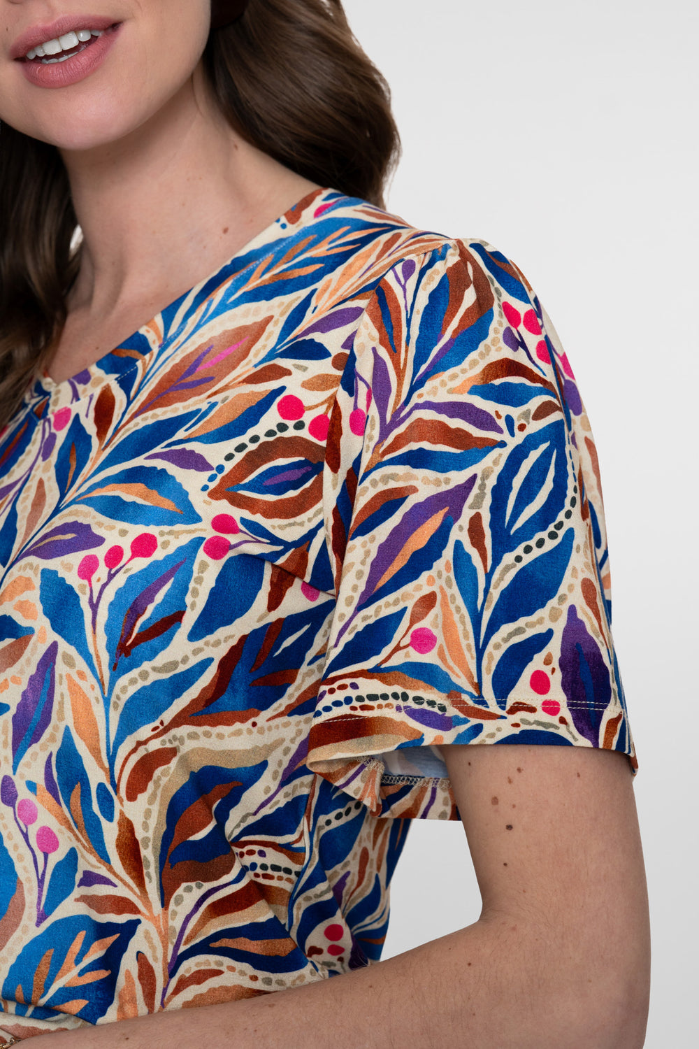 Geisha T-shirt met grafische print en tricot kwaliteit