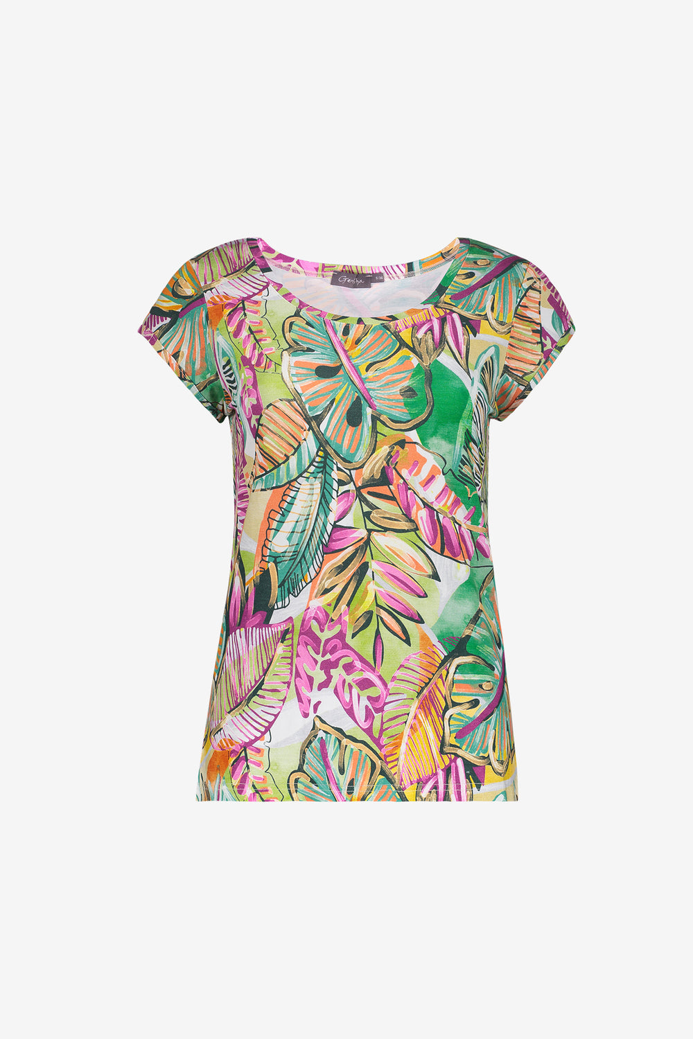Geisha T-shirt in tricot met grafische print en soepele pasvorm