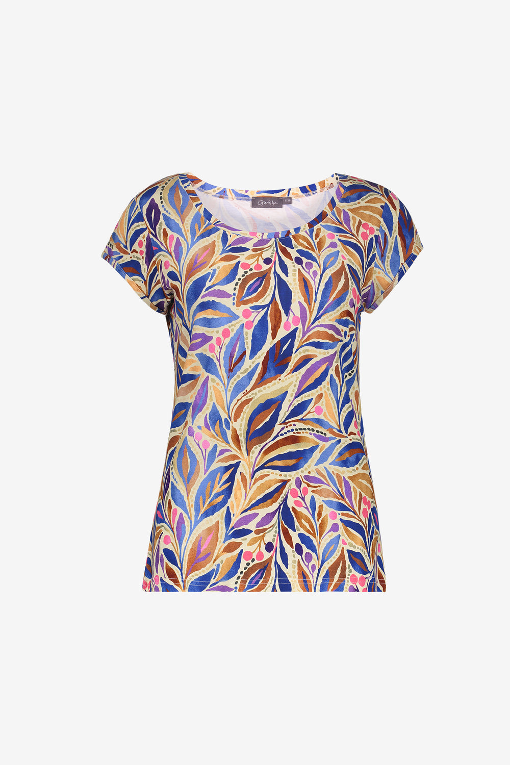 Geisha T-shirt in tricot met grafische print en soepele pasvorm
