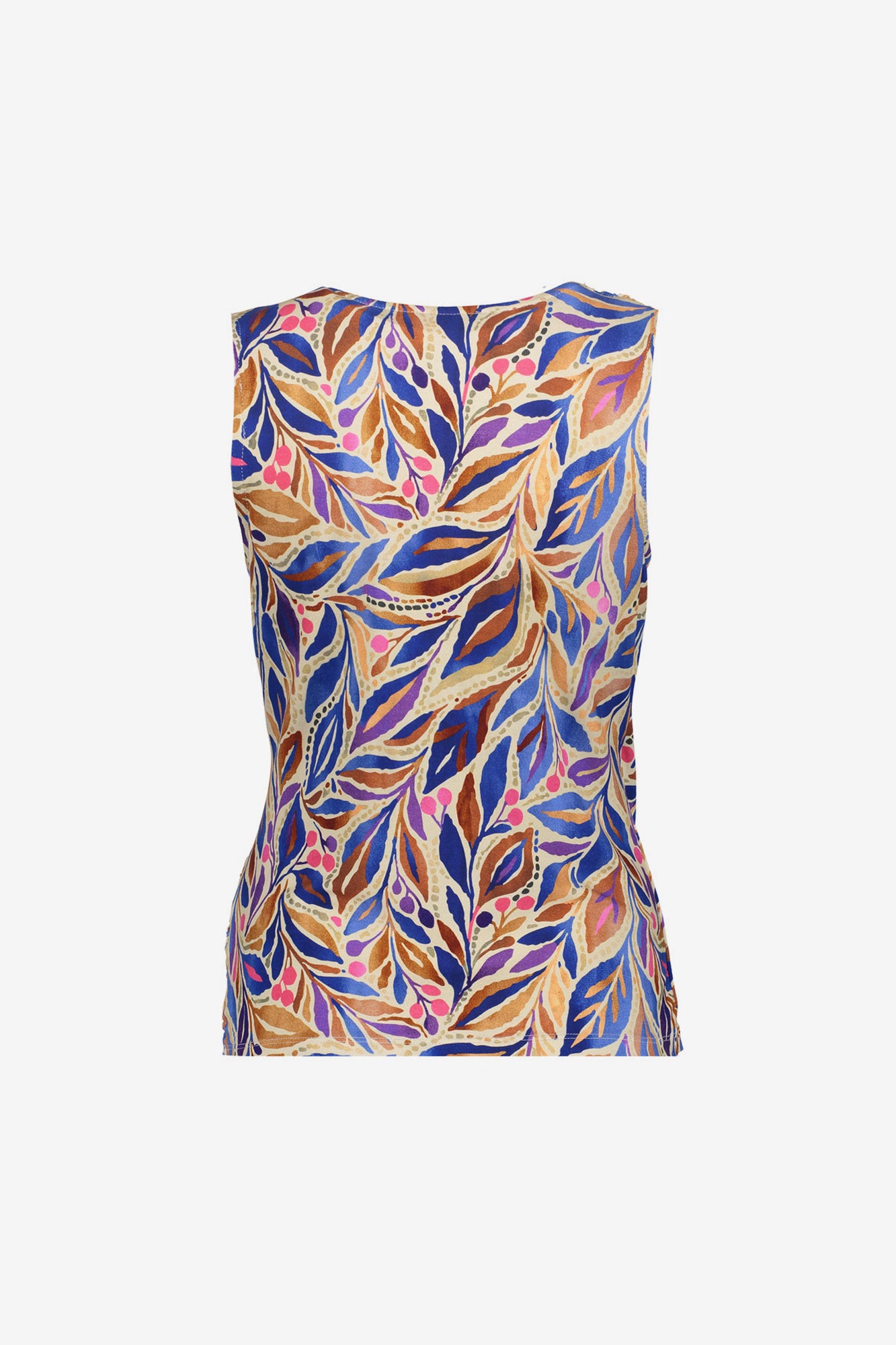 Geisha top met overslaghals en grafische print