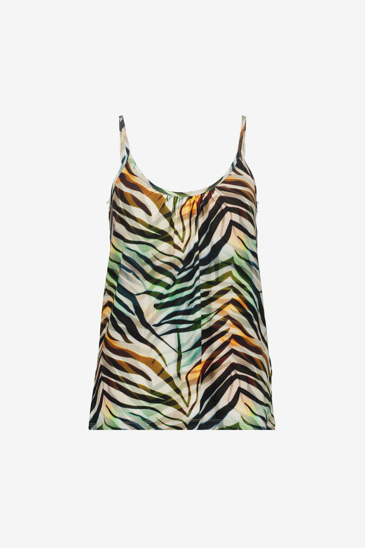 Geisha singlet met spaghettiebandjes