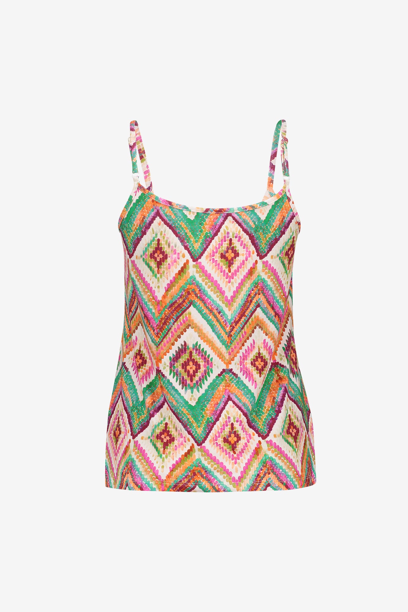 Geisha singlet met spaghettiebandjes
