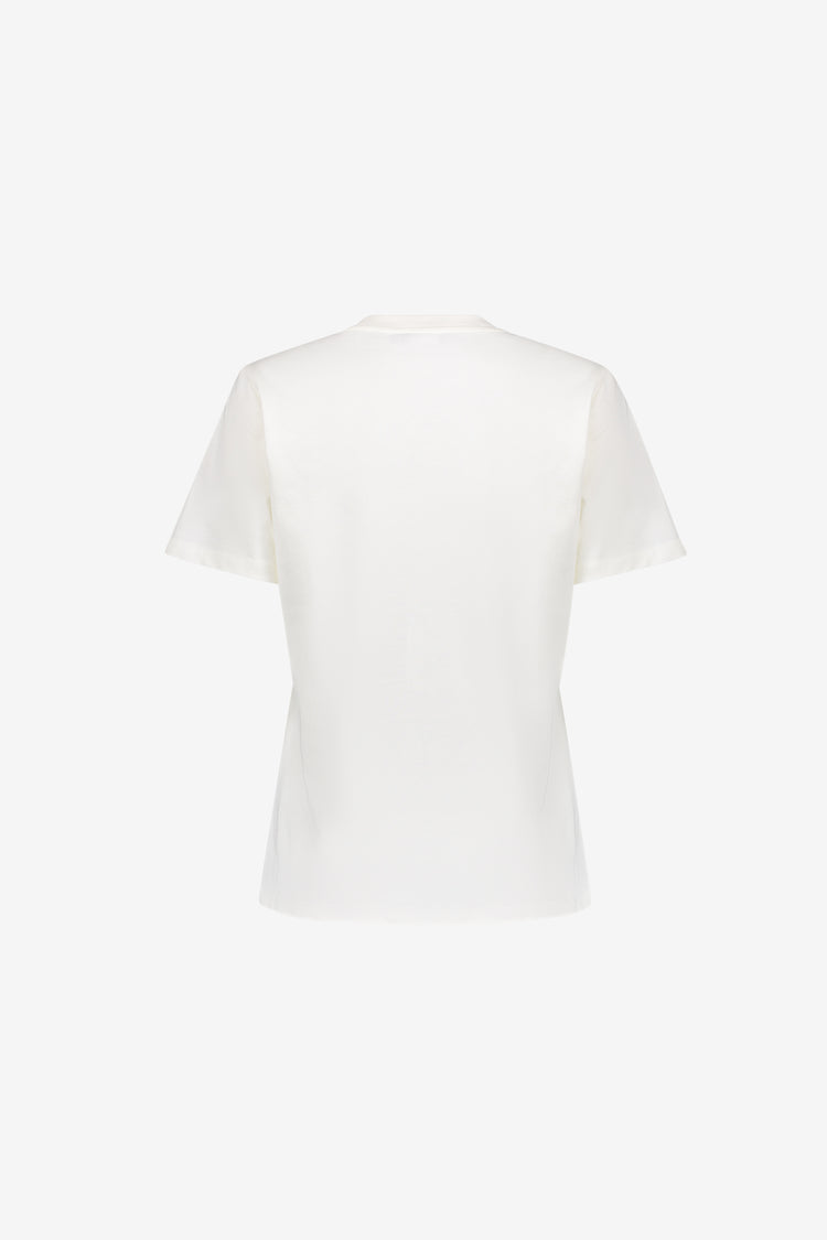 Geisha T-shirt met Happy Life print