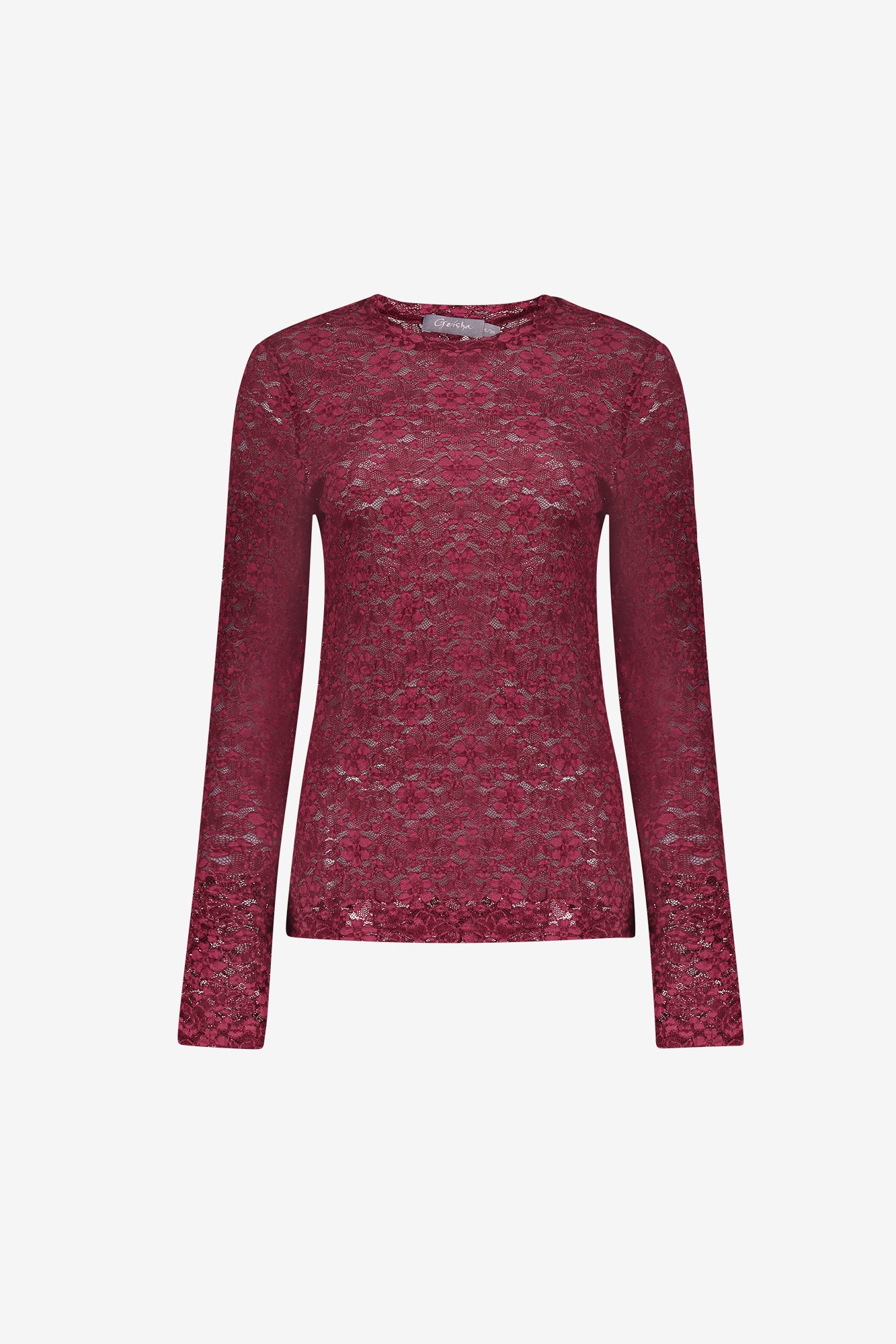 Geisha lace top met bloemenkant