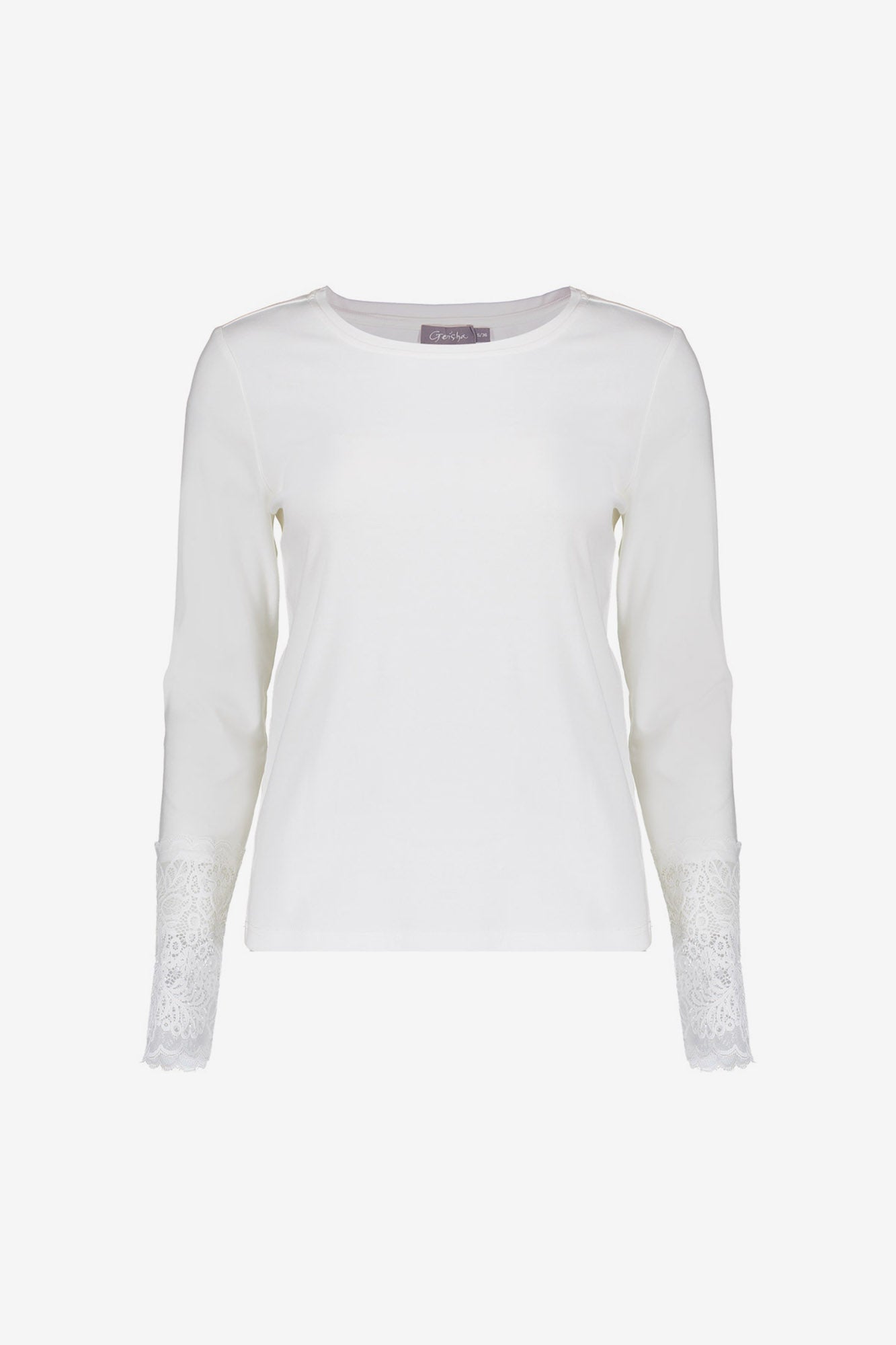Geisha wit T-shirt met kant detail