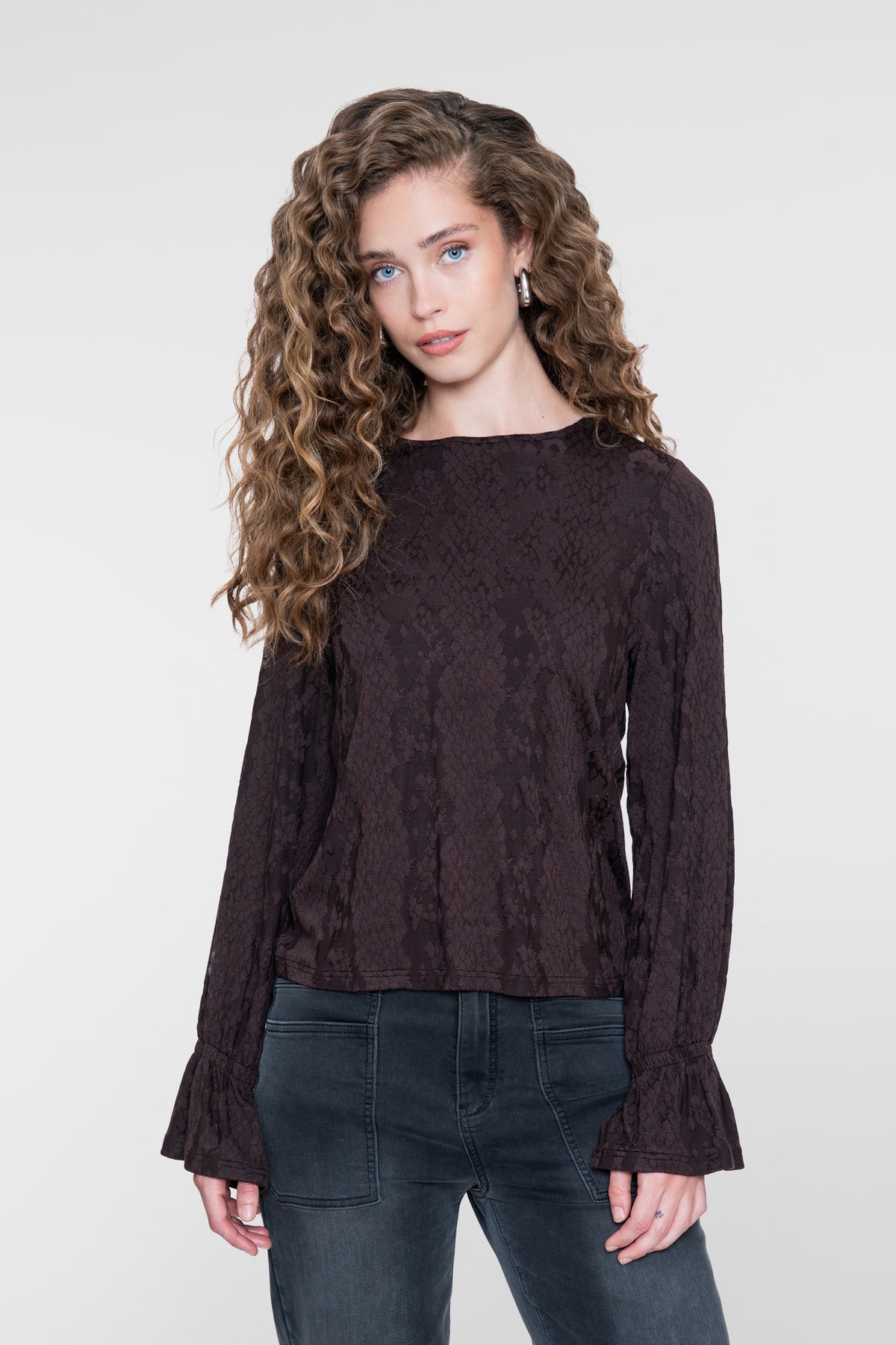 Geisha top met grafische print