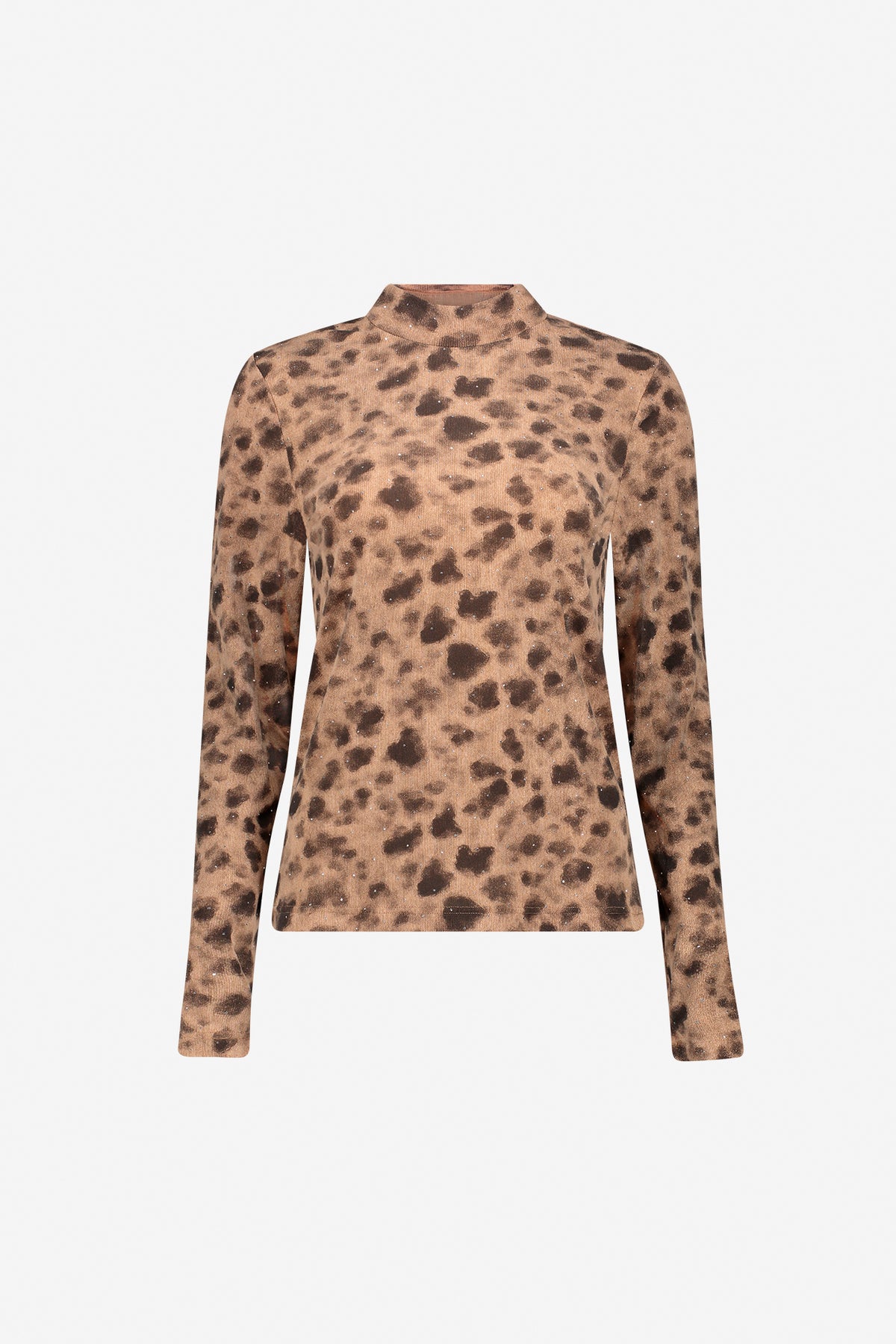 Geisha top met strass en opstaand kraagje