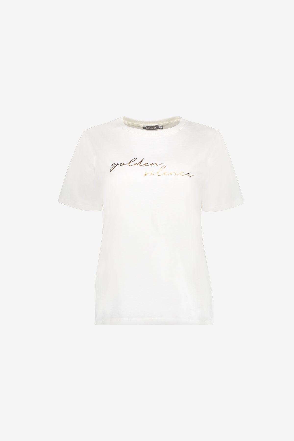 Geisha wit T-shirt met Golden Silence prin