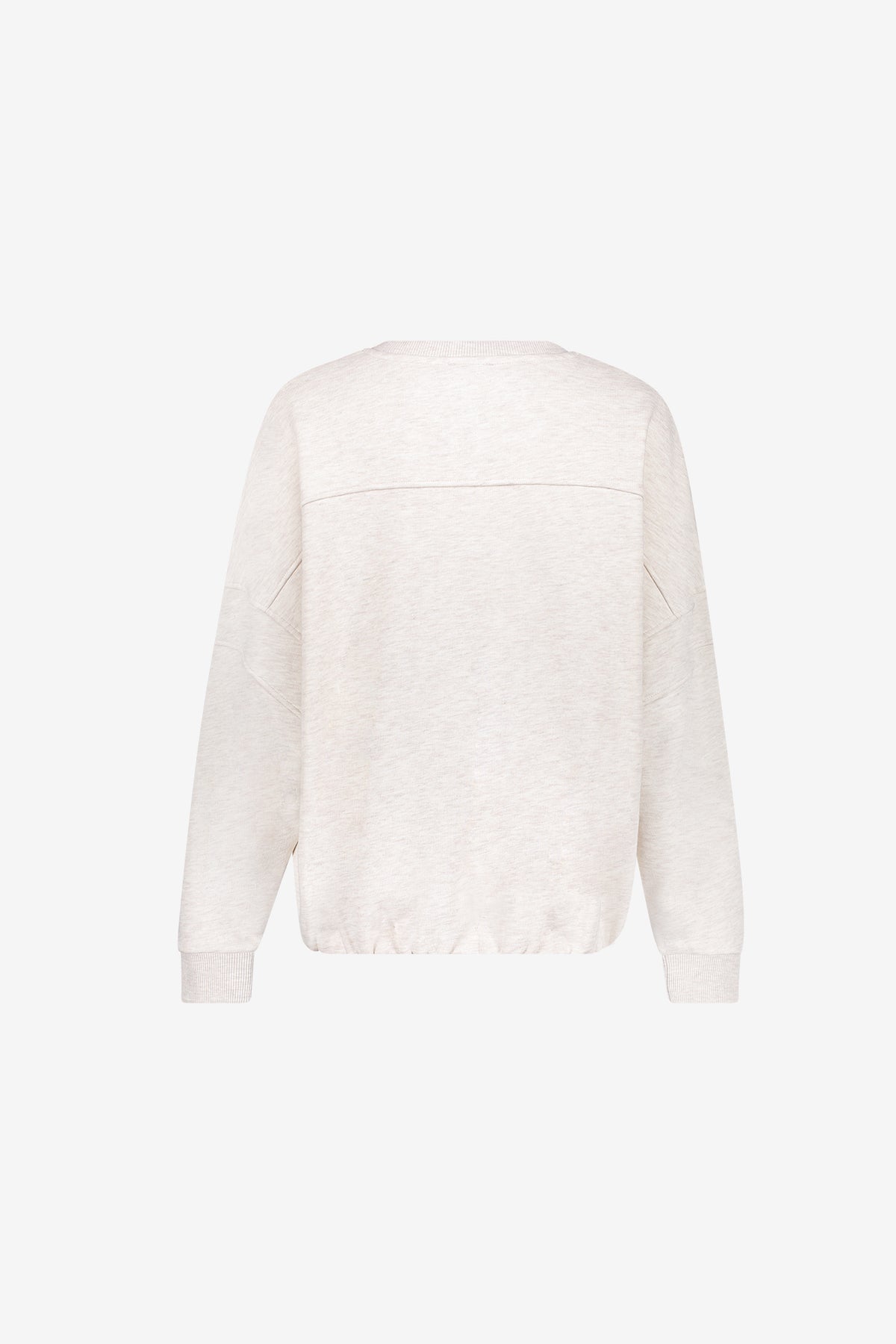 Geisha sportieve sweater met Limits opdruk en ballonmouwen