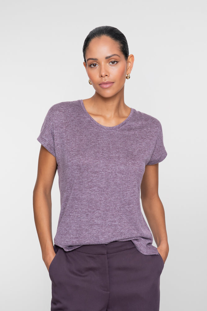 Geisha T-shirt met glitters en korte mouwen
