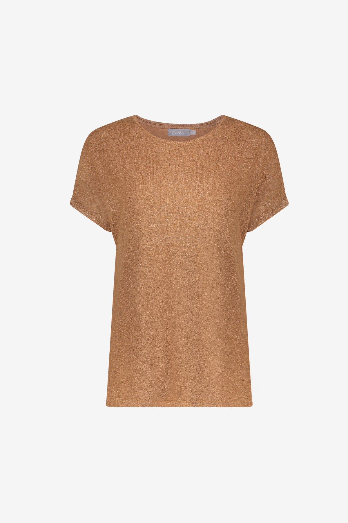 Geisha T-shirt met lurex en ronde hals