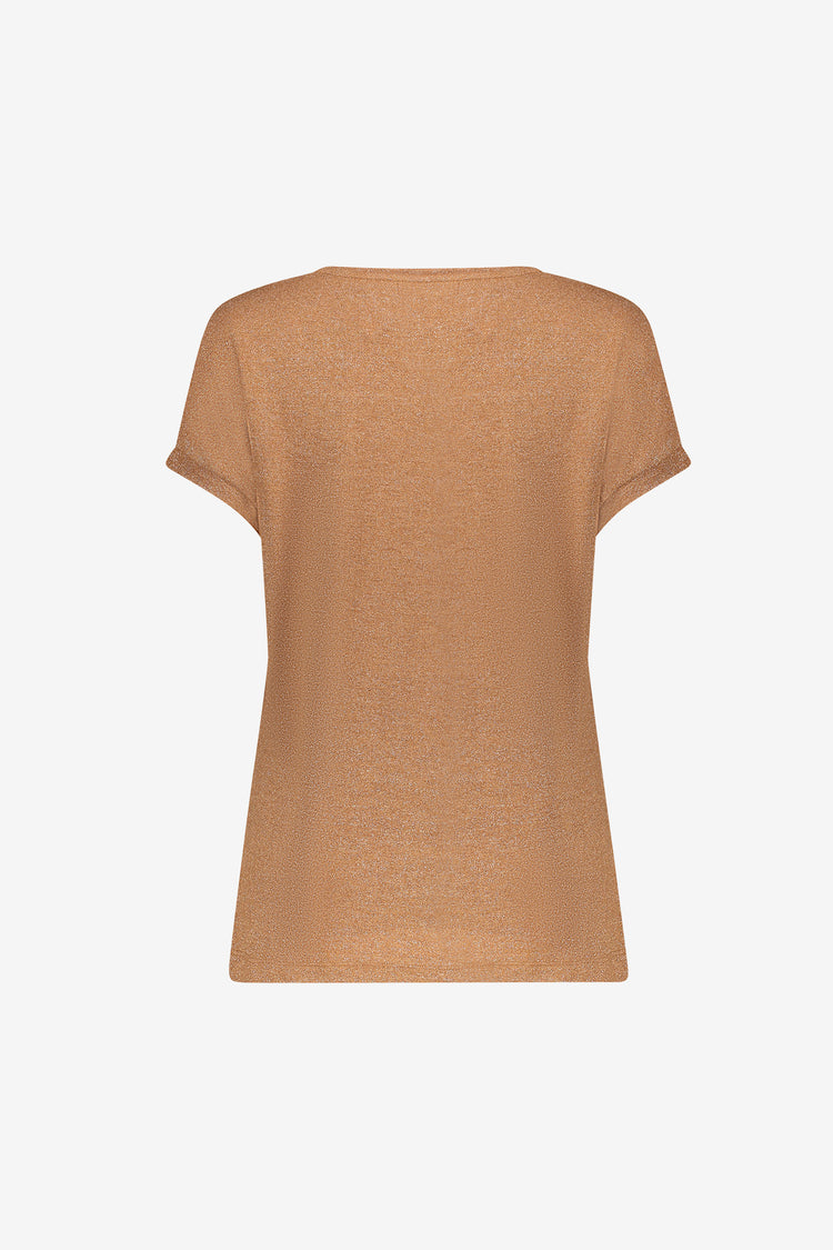 Geisha T-shirt met lurex en ronde hals