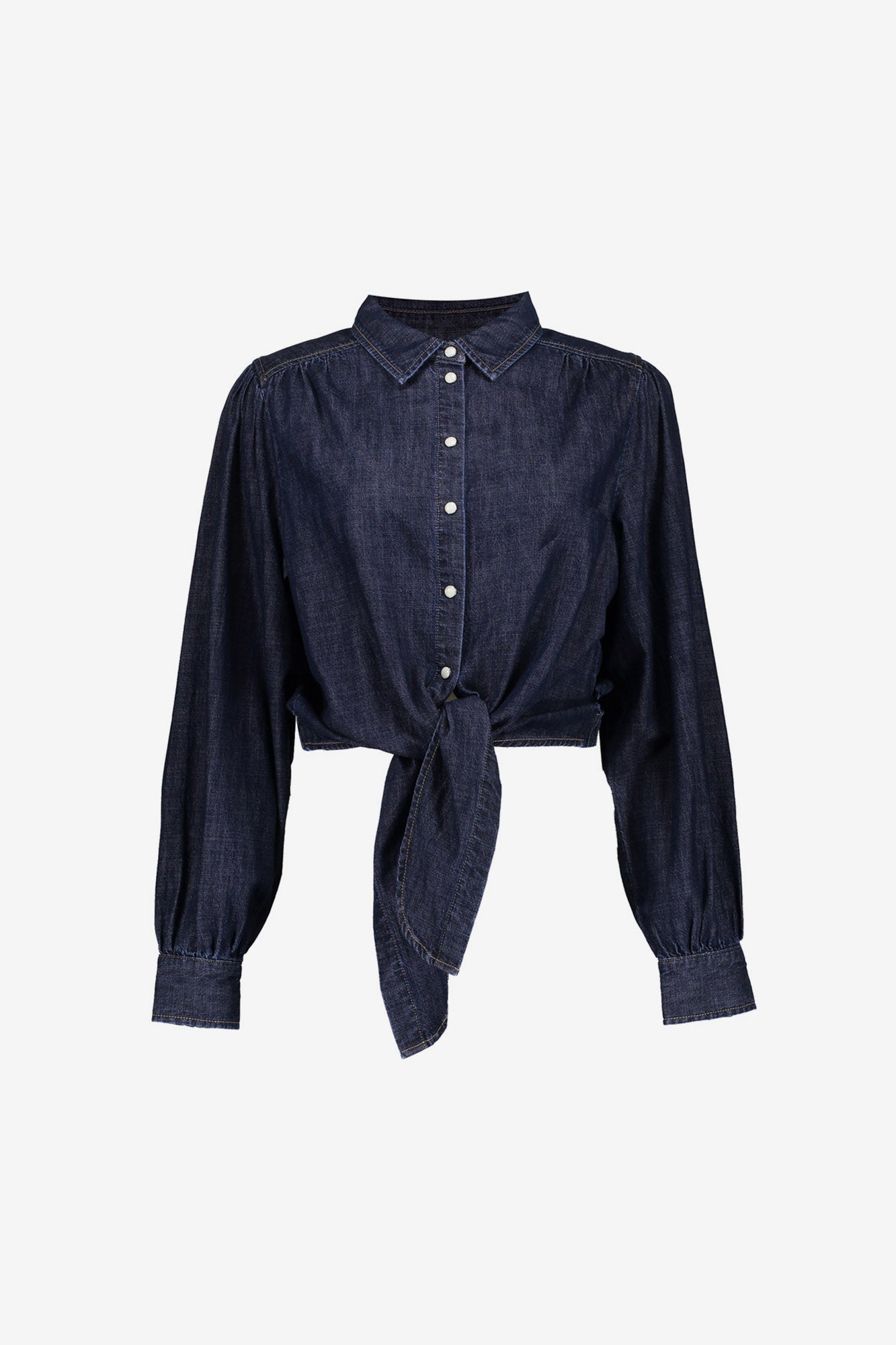 Geisha cropped denim strikblouse