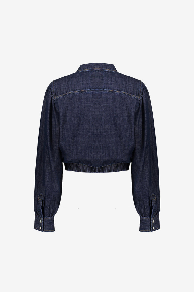 Geisha cropped denim strikblouse