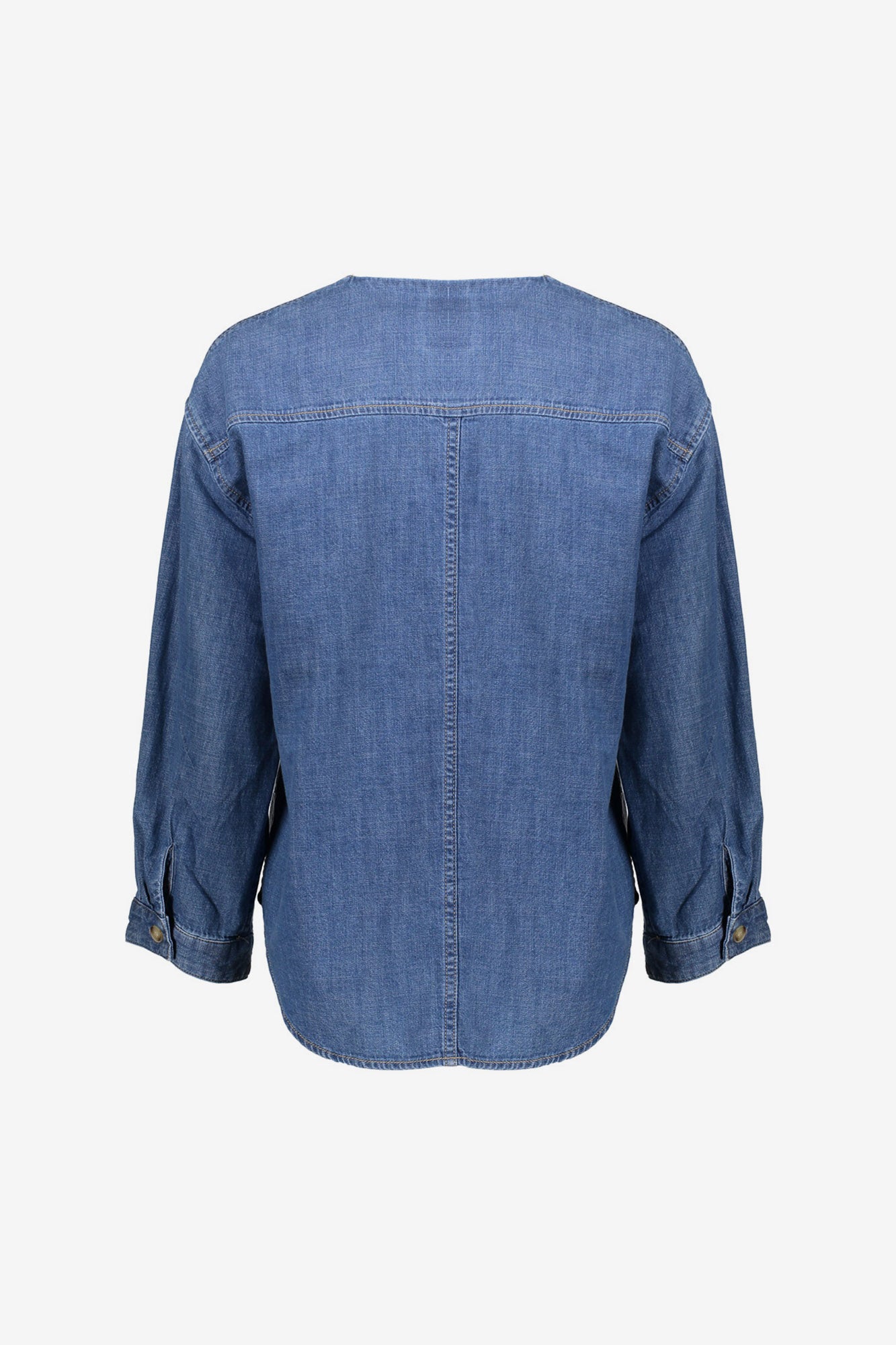 Geisha denim blouse met V-hals