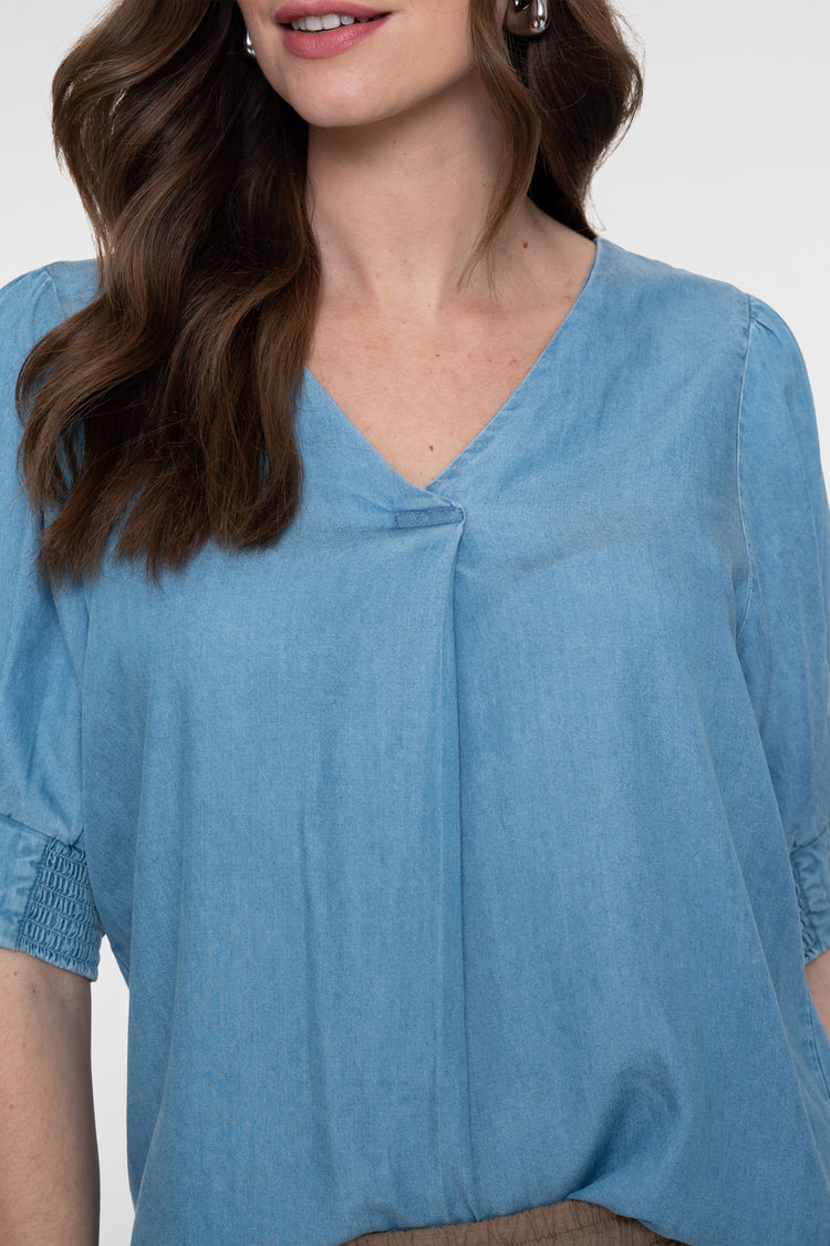 Geisha denim lyocell top