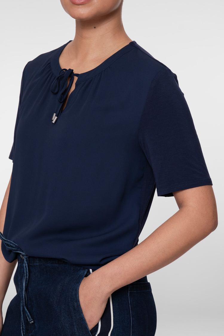 Geisha top met knit achterzijde