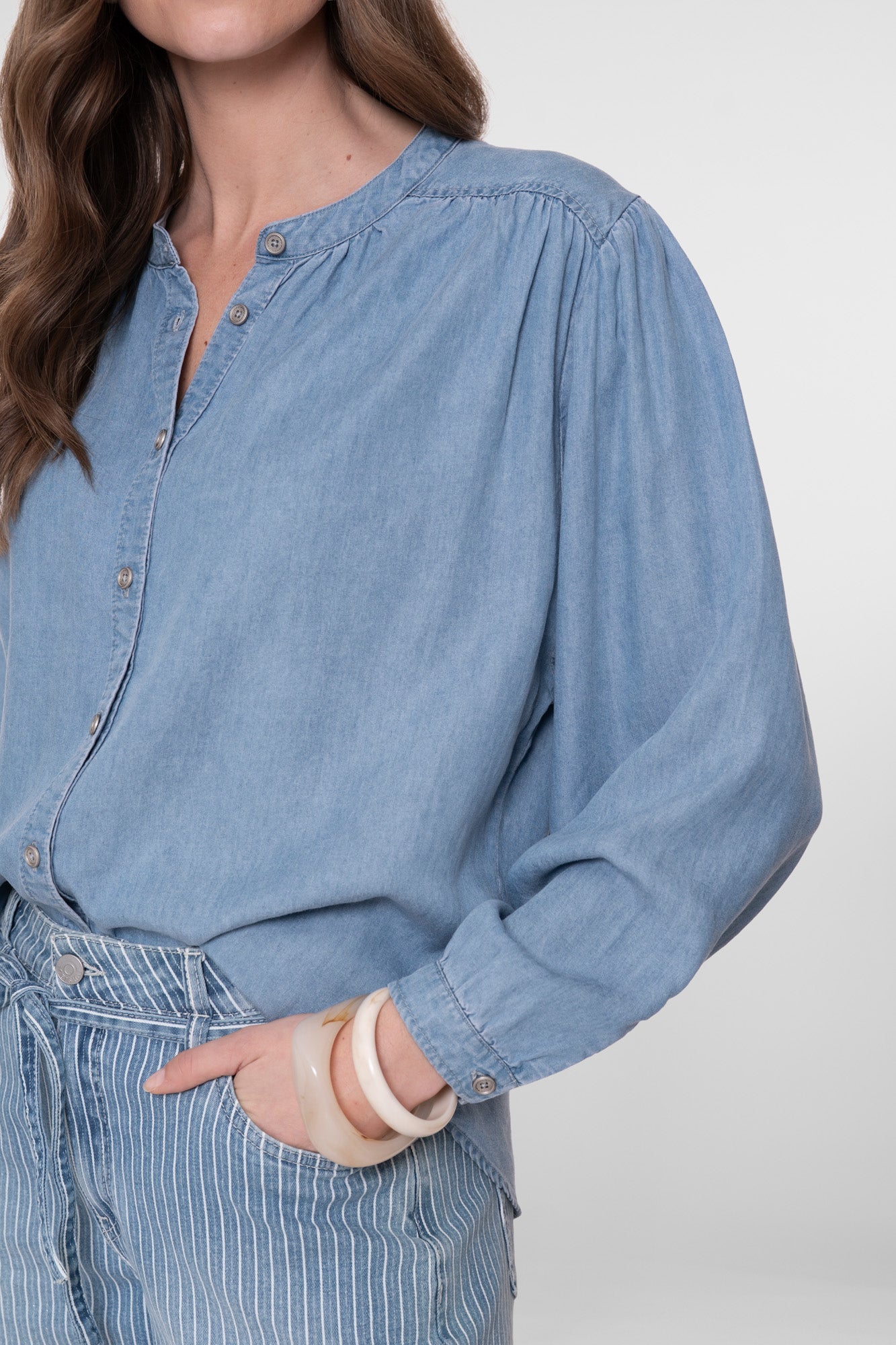 Geisha lyocell blouse denim