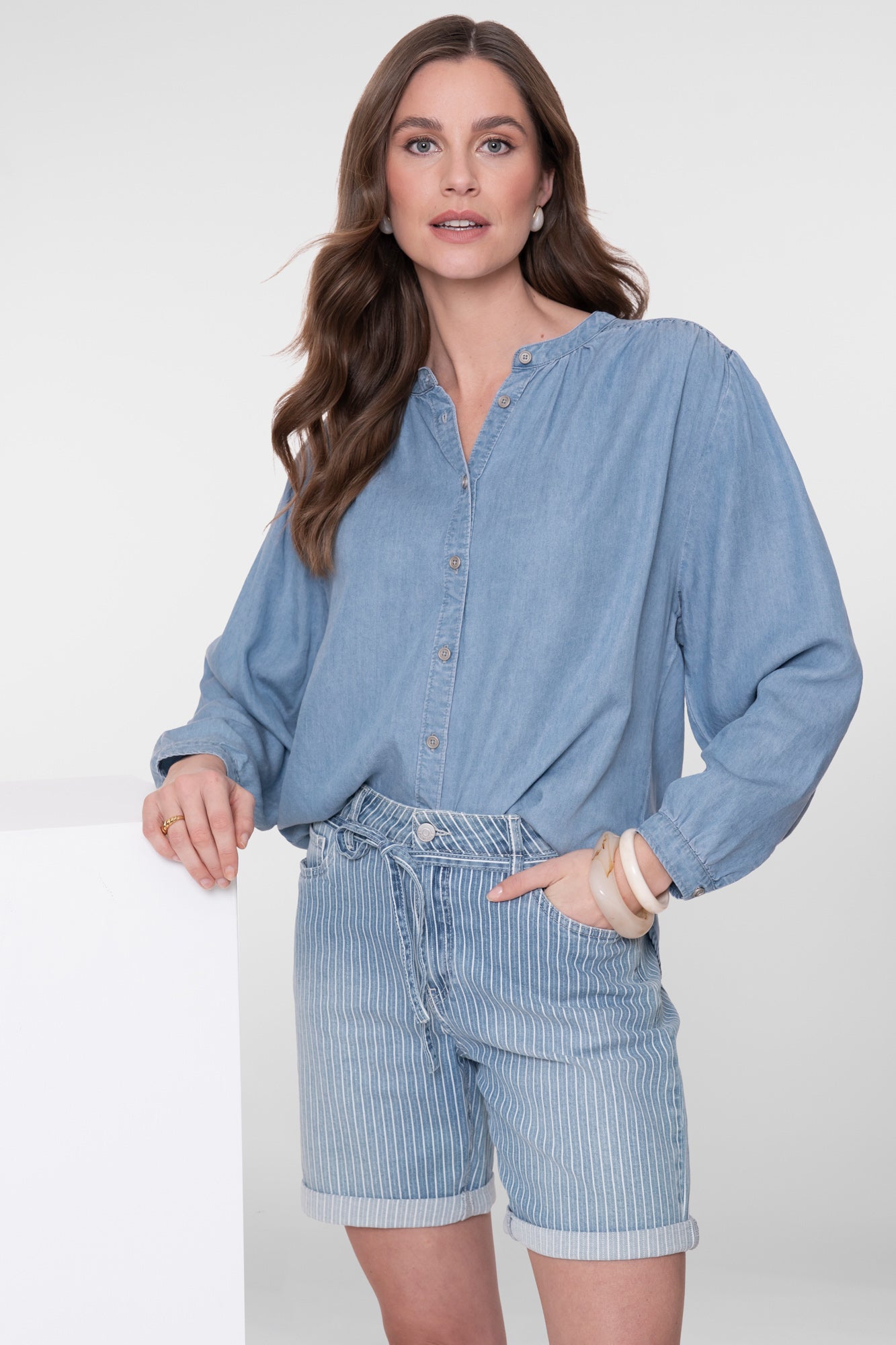 Geisha lyocell blouse denim