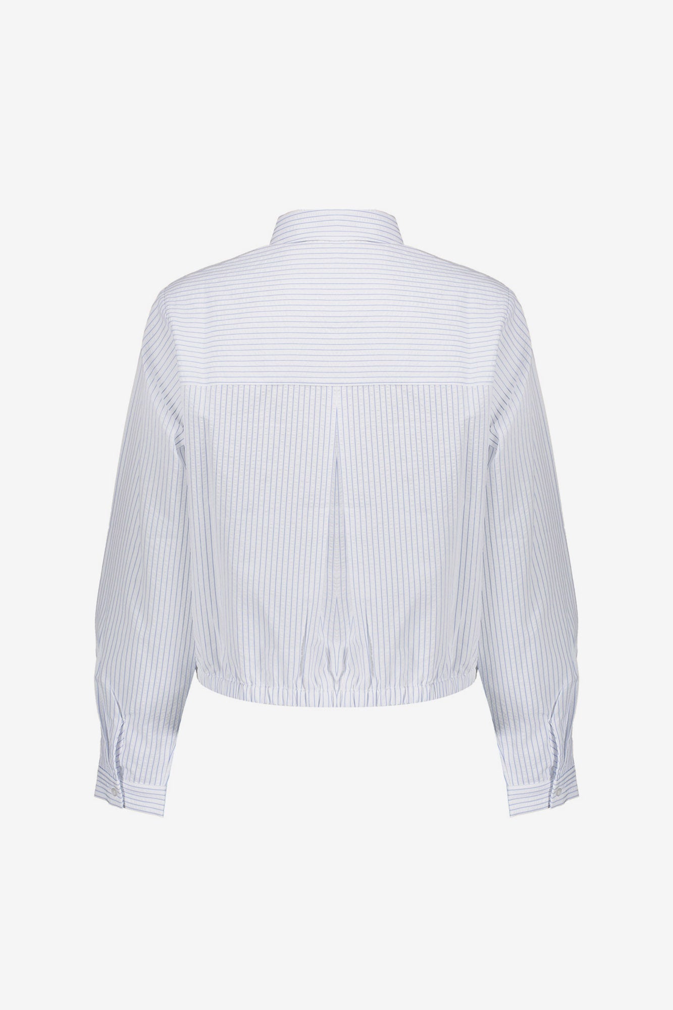 Geisha blouse met blauw en wit strepen