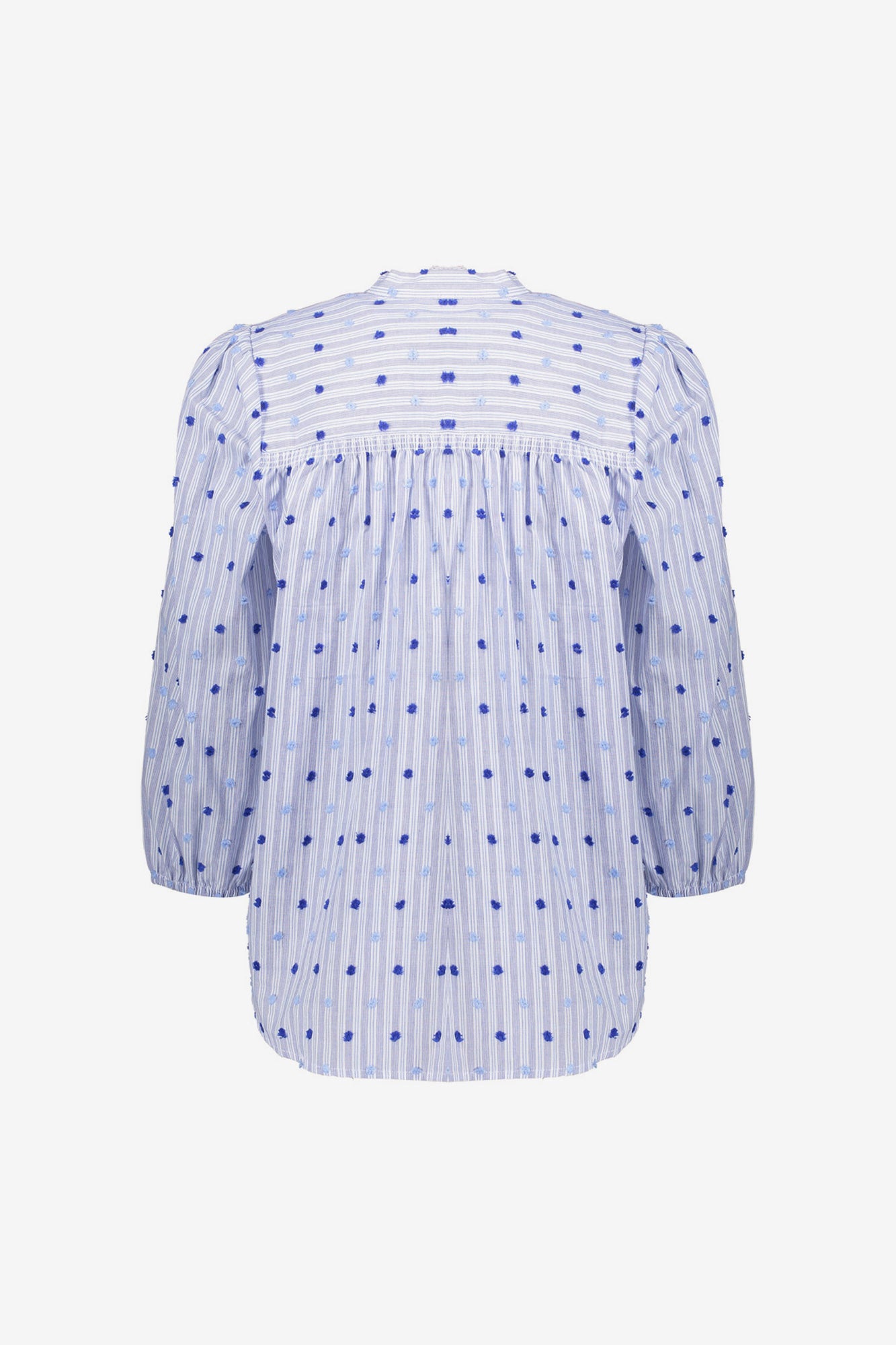 Geisha gestreepte top met dots