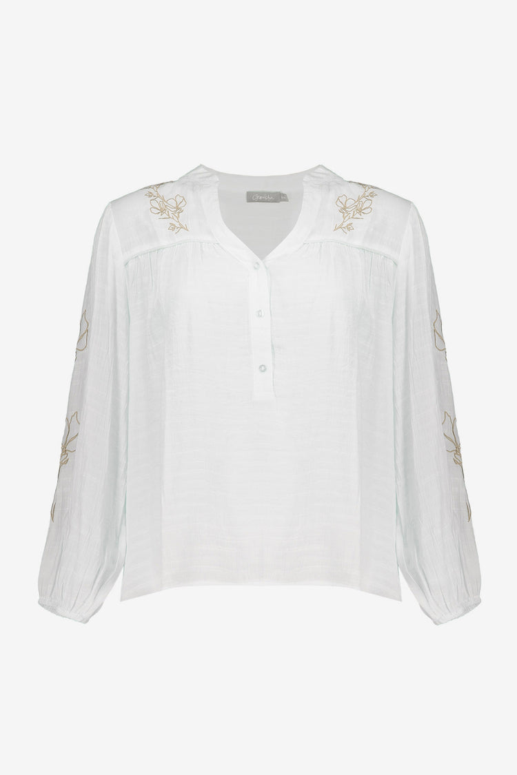 Geisha top met embroidery