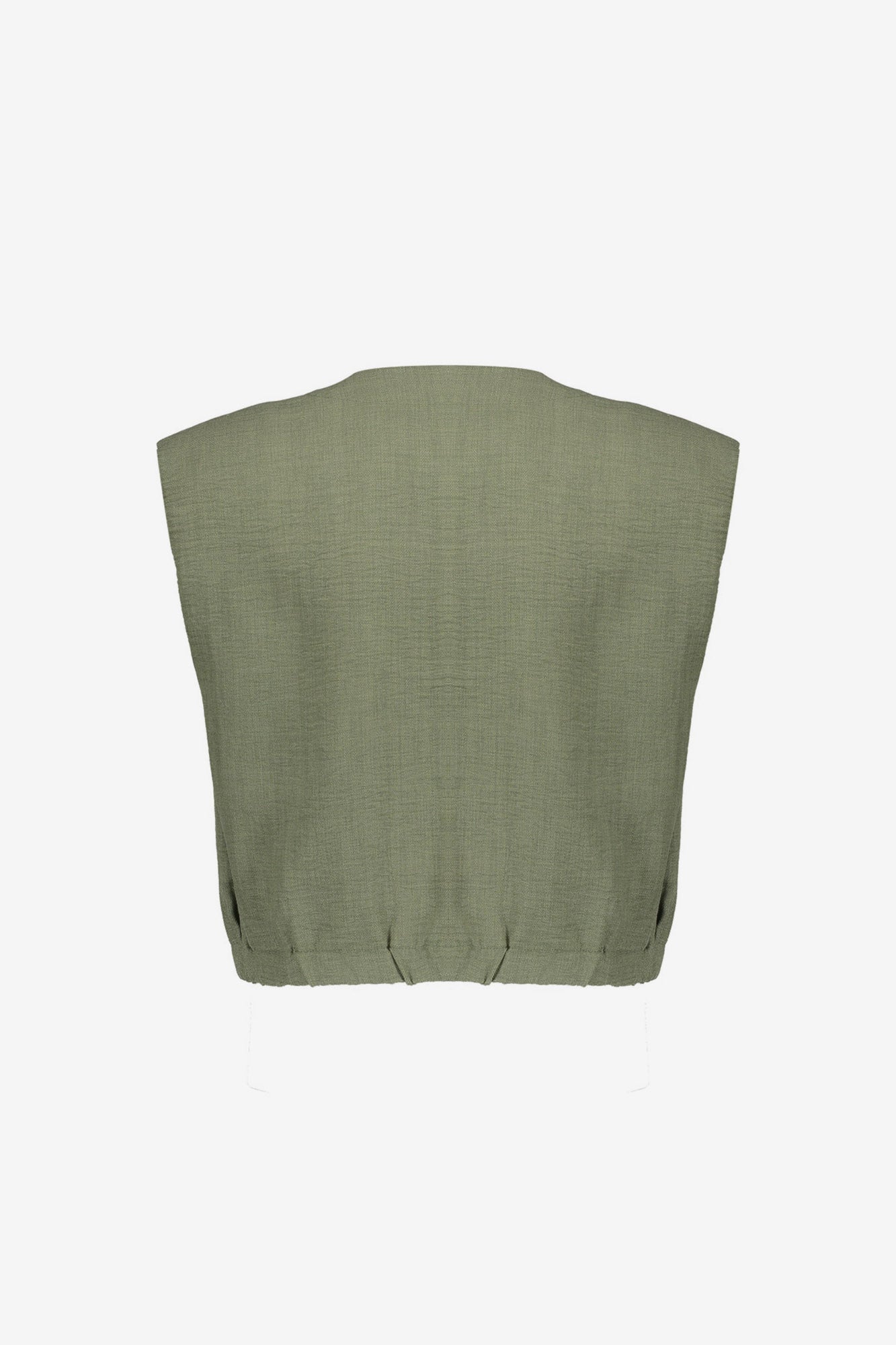 Geisha cropped blouse met linnenlook