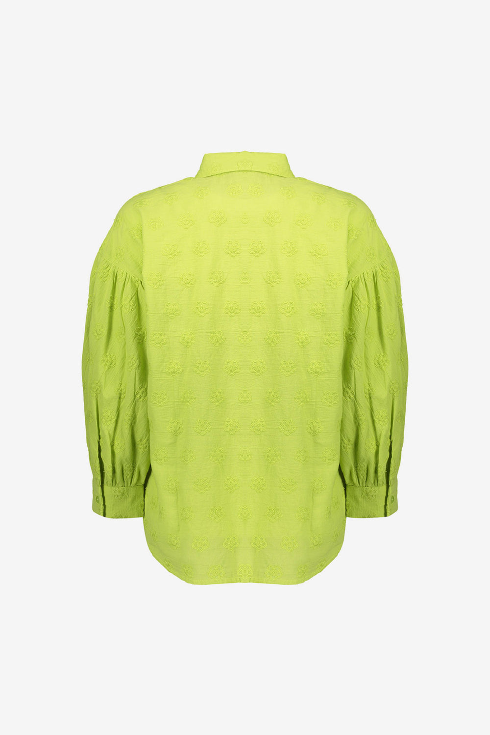 Geisha blouse lime met broderie