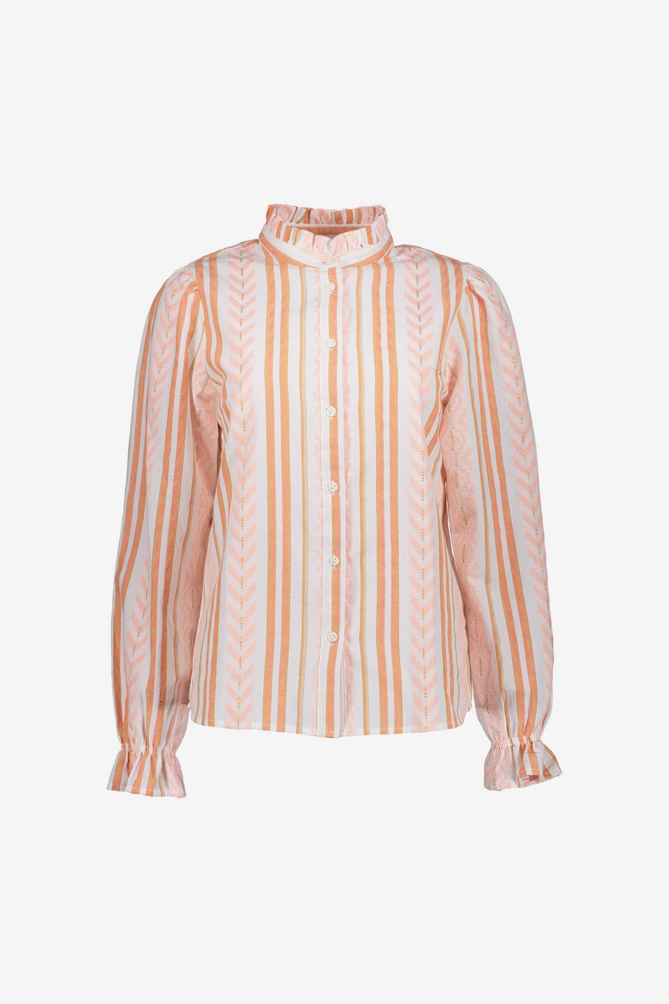 Geisha jacquard blouse met print