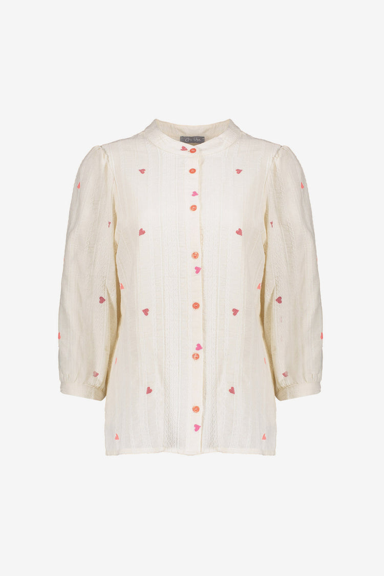 Geisha blouse met hartjes