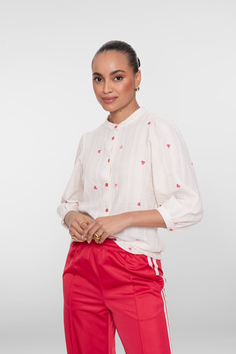 Geisha blouse met hartjes
