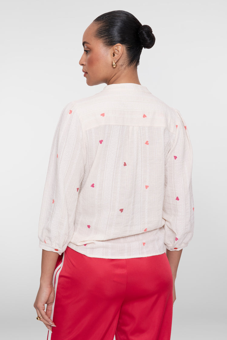 Geisha blouse met hartjes