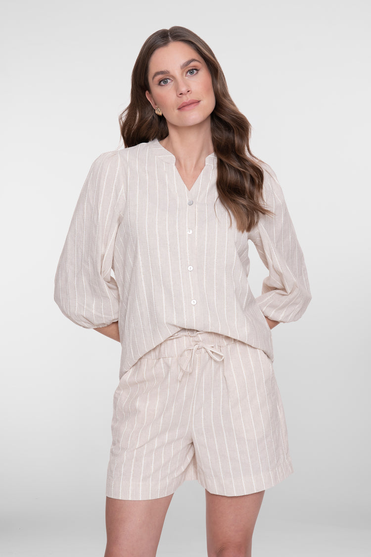 Geisha blouse gestreept lurex