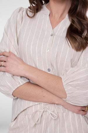 Geisha blouse gestreept lurex