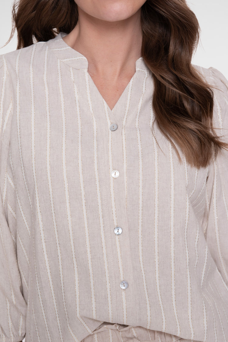 Geisha blouse gestreept lurex