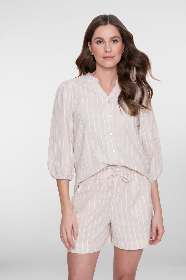 Geisha blouse gestreept lurex