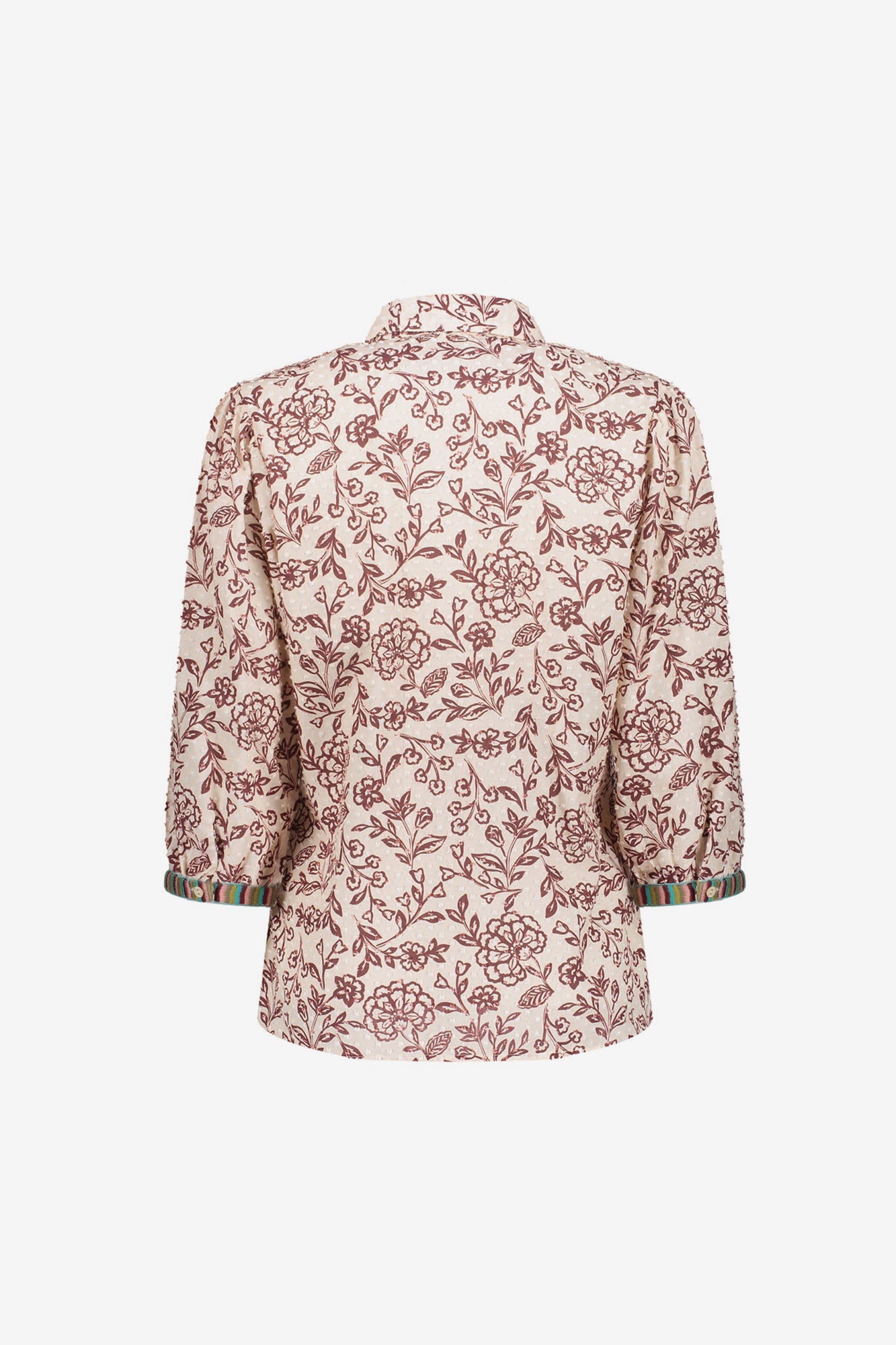Geisha blouse met bloemetjespatroon en dot detail